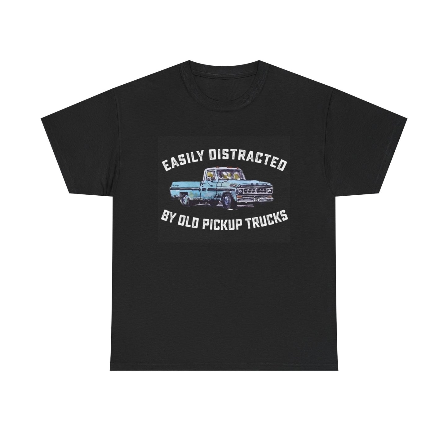 Easily Distracted By Old Pickup Trucks Tshirt Vintage American Classics Unisex