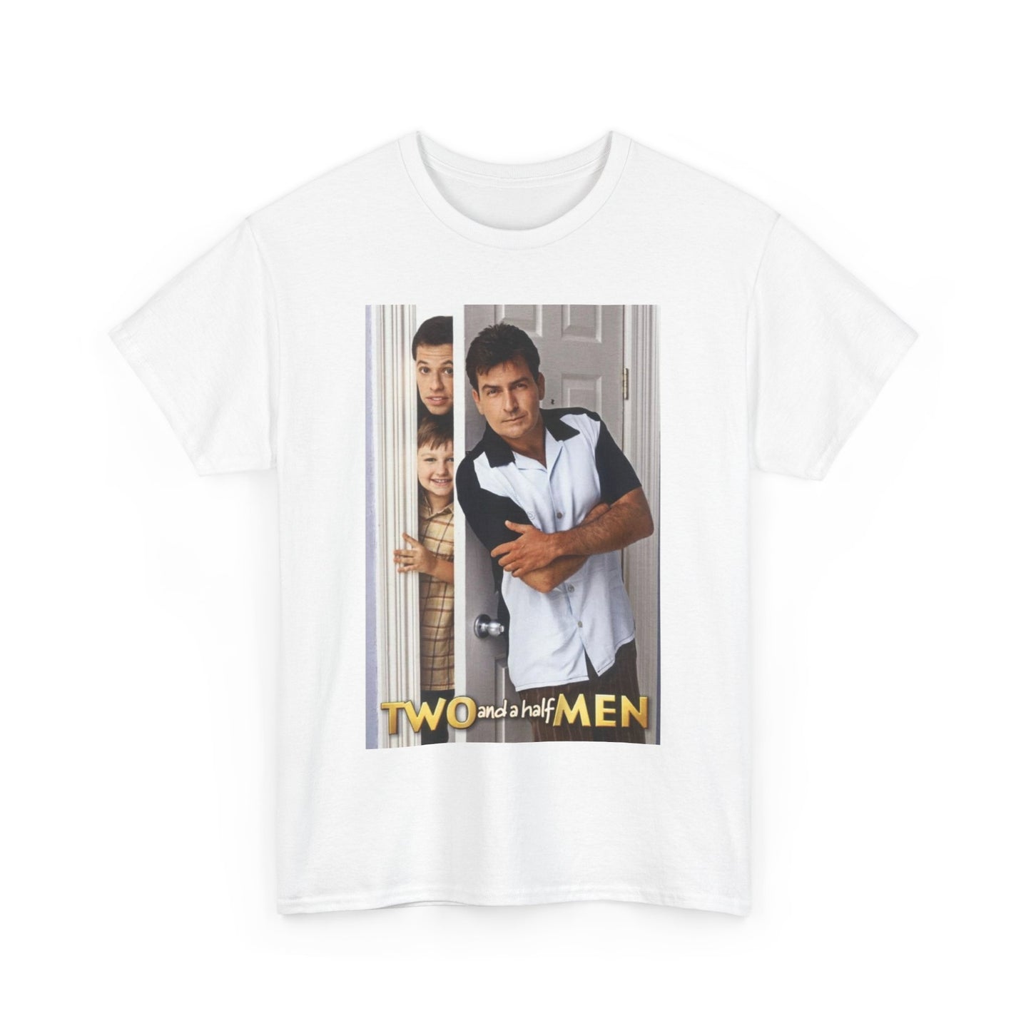 Two And A Half Men Tshirt Retro Tv Show Comedy Unisex Heavy Cotton Tee