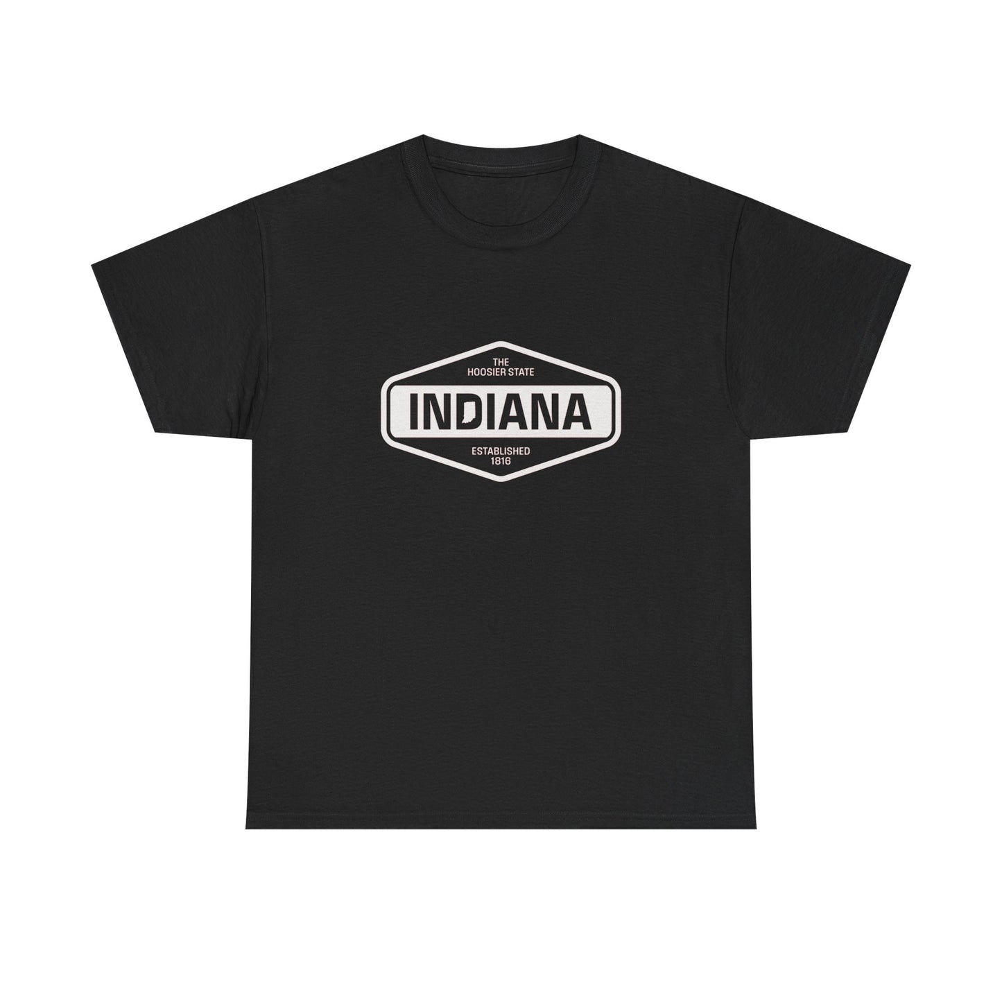 Indiana The Hoosier State Graphic T Shirt ADULT NEW Unisex Heavy Cotton Tee