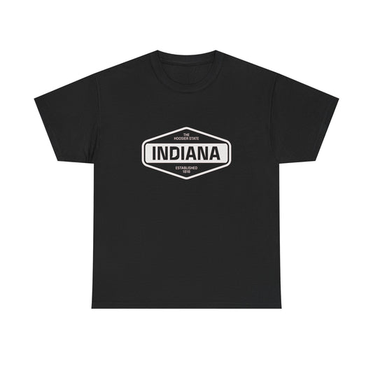 Indiana The Hoosier State Graphic T Shirt ADULT NEW Unisex Heavy Cotton Tee