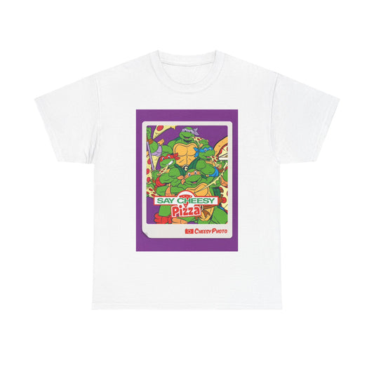 Pizza Party Cartoon Tshirt Ninja Graphic Funko Turtles Unisex Heavy Cotton Tee
