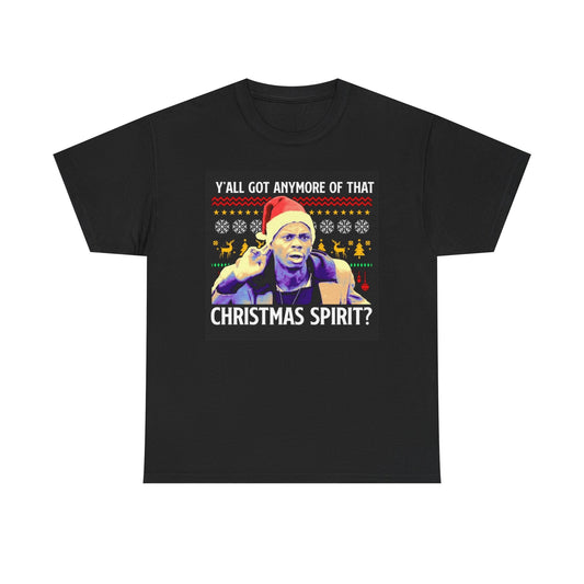 Christmas Spirit Graphic T Shirt Dave Chappelle Funny Show Unisex Heavy Cotton