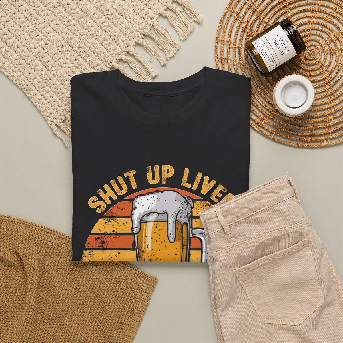 Shut Up Liver You're Fine Beer Mug T-Shirt Funny  Men's Graphic Tee