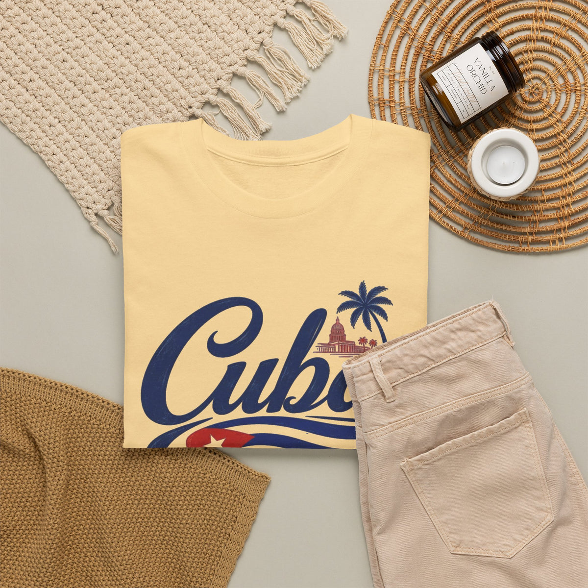 Cuba Graphic T Shirt Men's Travel Retro Classic Heavy Cotton Tee