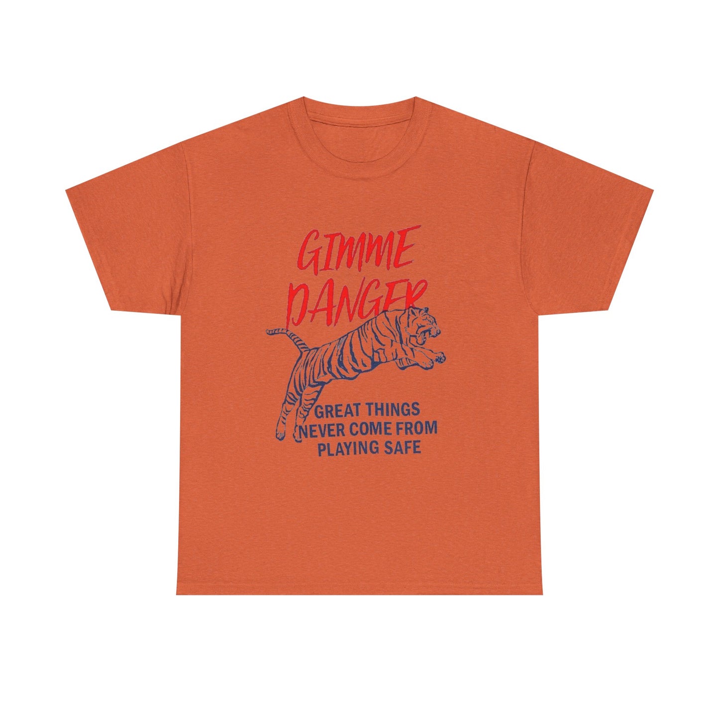 Gimme Danger Tiger Graphic T Shirt NEW Vintage Unisex Heavy Cotton Tee