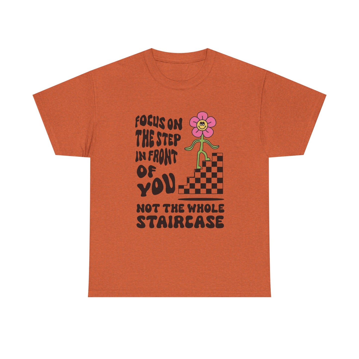 Focus On The Next Step Graphic T-Shirt Cotton Tee New Gift Vintage