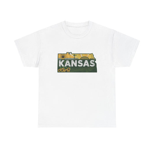 Kansas State Graphic T Shirt NEW Adult Regular Heavy Cotton Tee