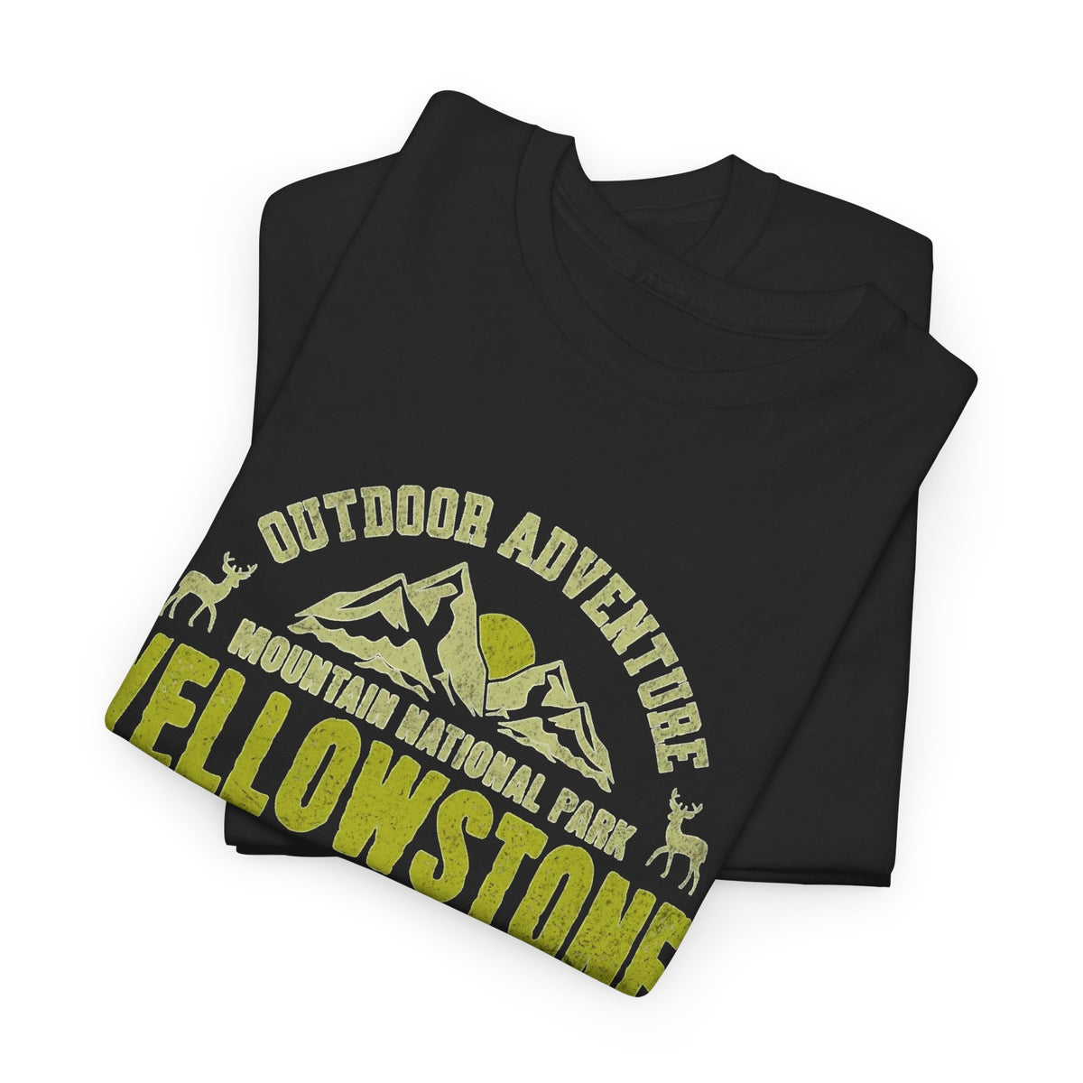 Yellowstone National Adventure Graphic T Shirt Men's Heavy Cotton Tee