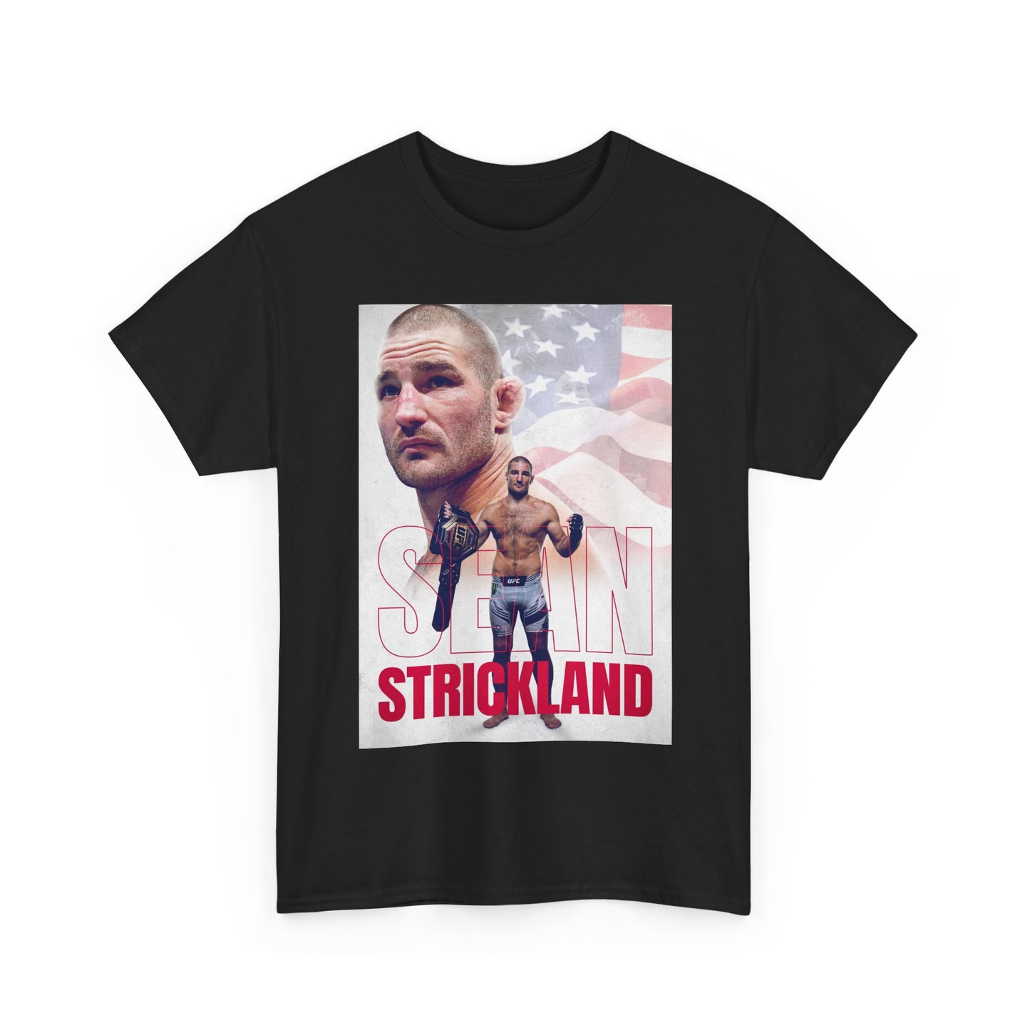 Sean Strickland UFC boxing mma vintage flag Unisex Heavy Cotton Tee