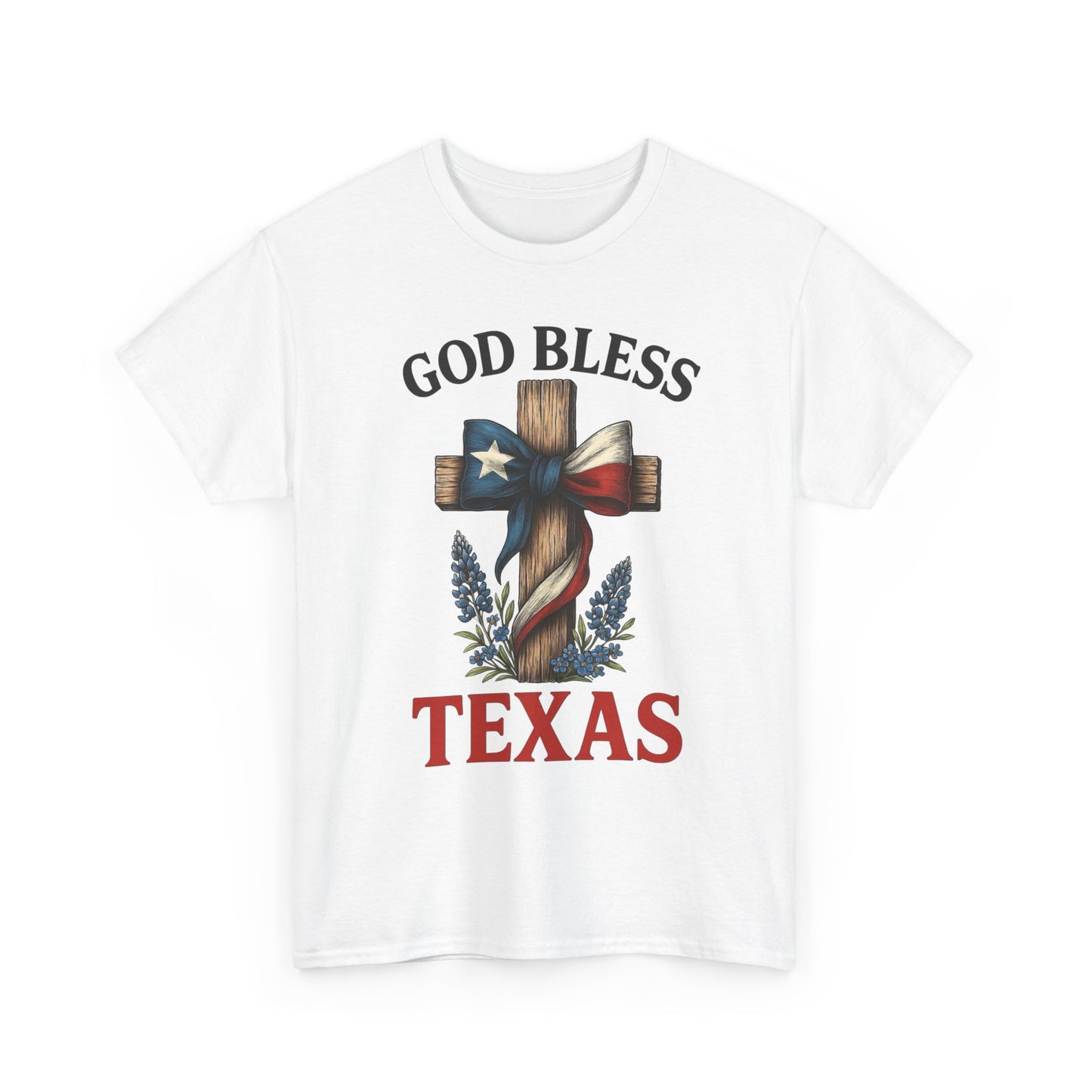 God Bless Texas Graphic T Shirt Unisex Heavy Cotton Tee GIFT