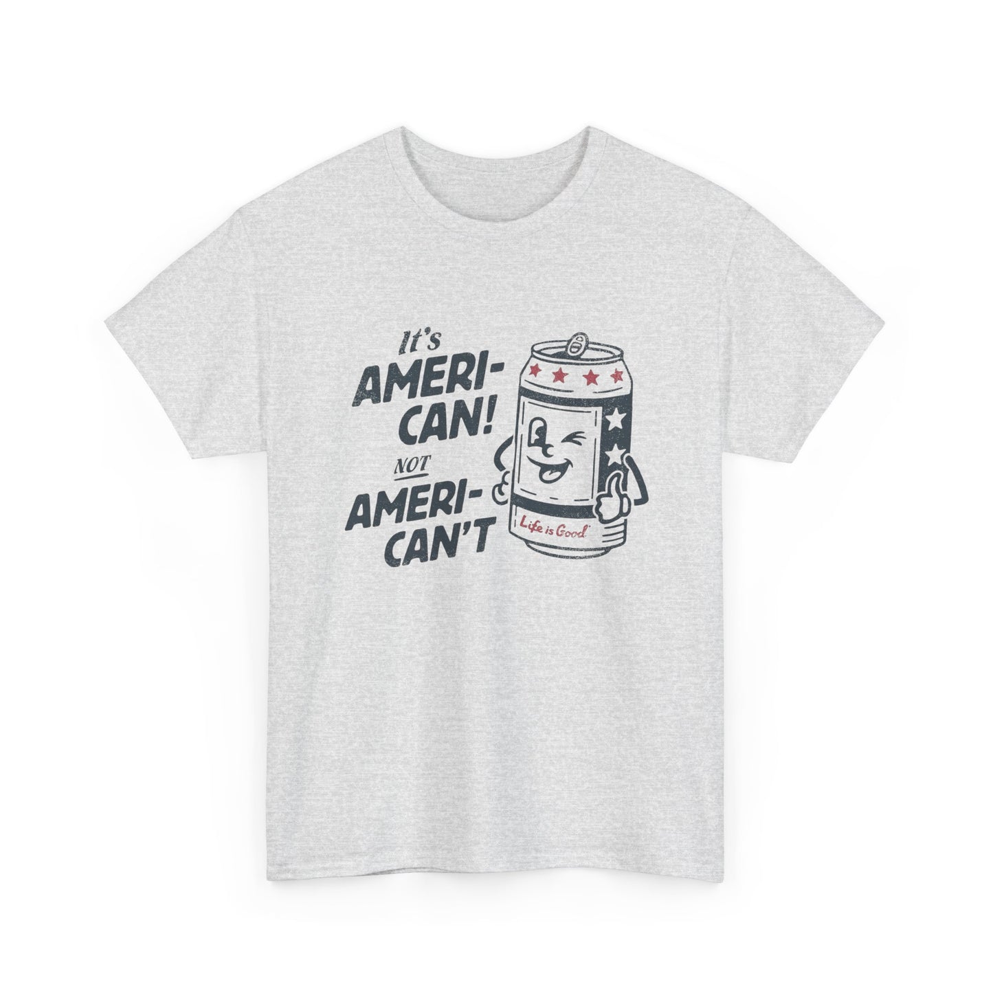 American Funny Beer Can Graphic T Shirt NEW GIFT Unisex Heavy Cotton Tee