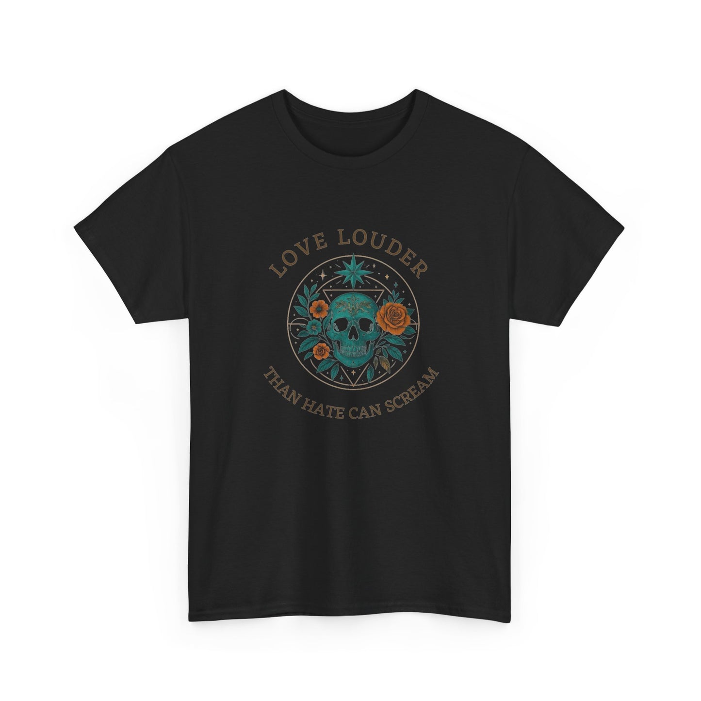 Live Louder Than Hate Can Scream Graphic T Shirt NEW Vintage Unisex Heavy Cotton