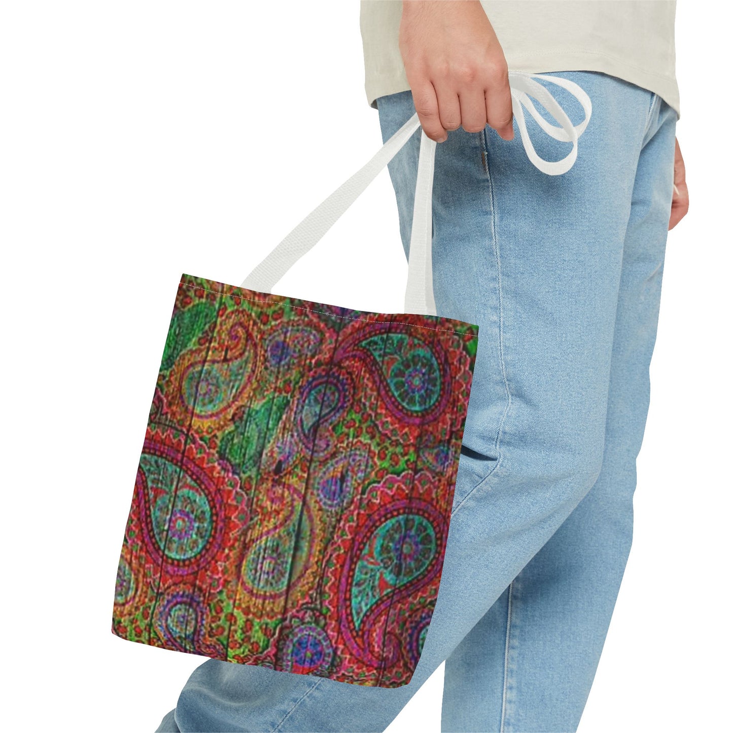 Red Multi Paisley  Color BRAND NEW MODERN Tote Bag (AOP)