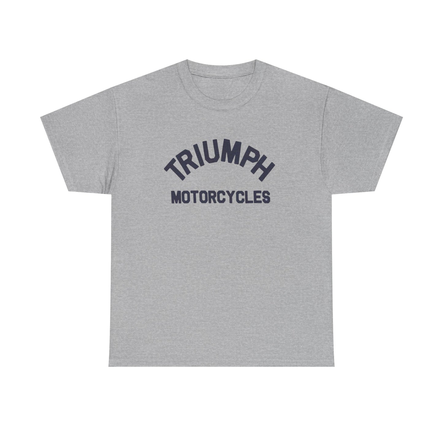 Triumph Motorcycles Tshirt Vintage Logo Classic Fit Unisex Heavy Cotton Tee