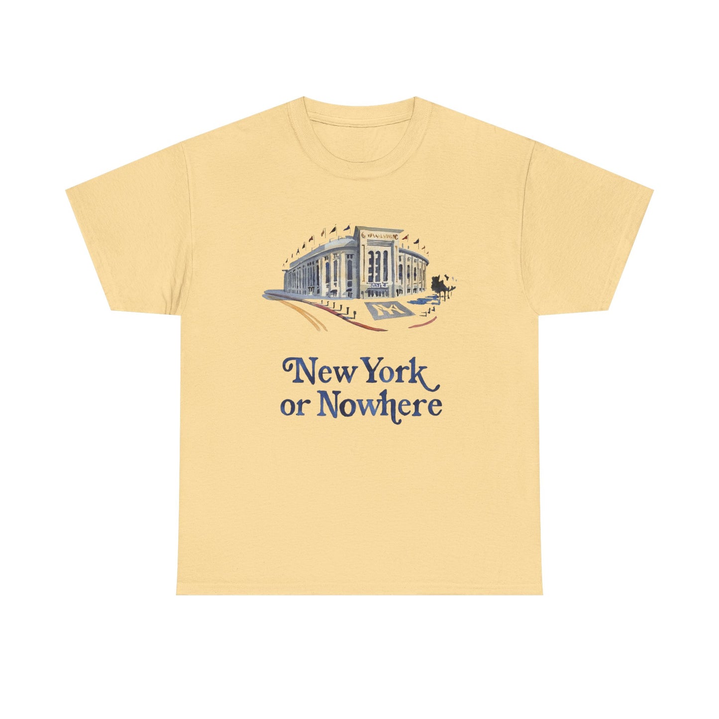 New York Or Nowhere Graphic T Shirt Unisex NEW Heavy Cotton Tee