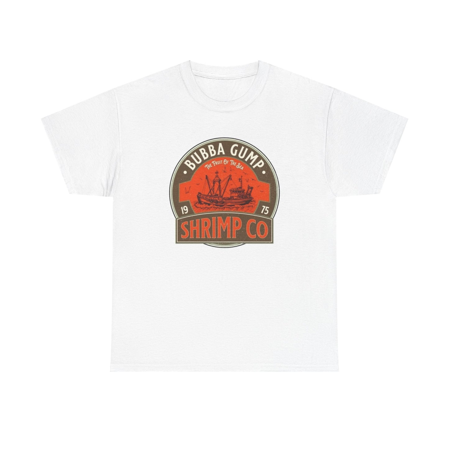 Bubba Gump Shrimp Fishing Graphic T Shirt Unisex Heavy Cotton Tee
