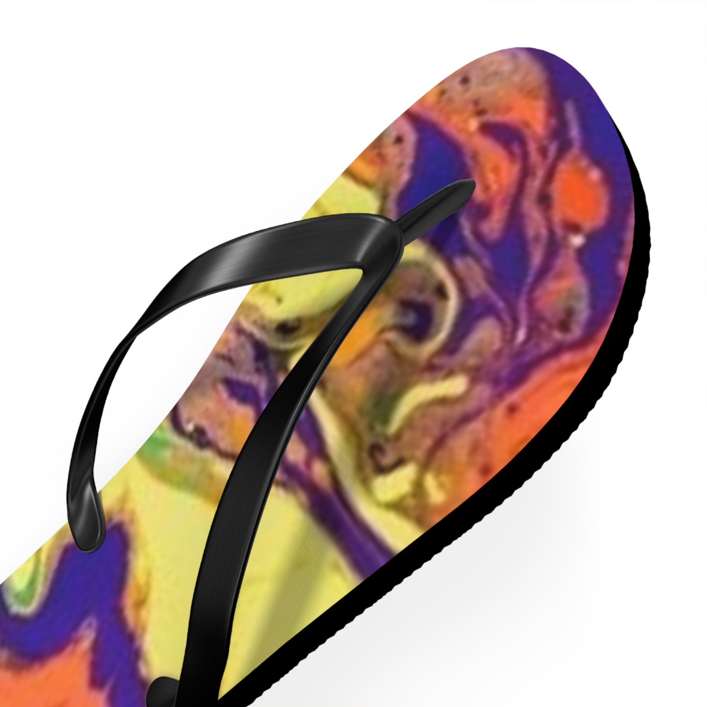 Orange And Yellow Flip Flops, Sandals Slides, Summer Footwear, Brand New