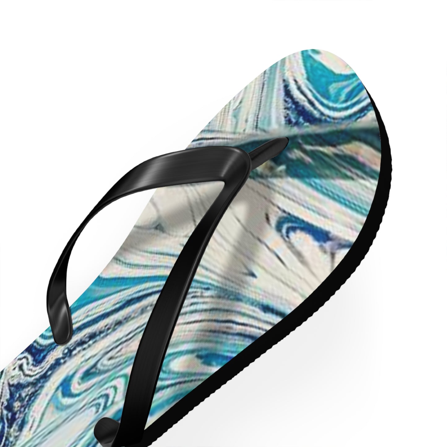 Turquoise Marble Sandals, Beach Shoes, Vacation Flip Flops, Pool Slides