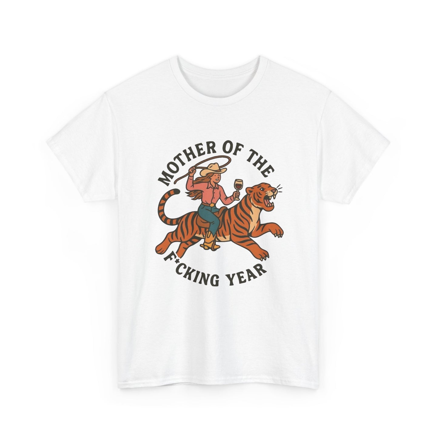 Mother Of The Year Graphic T Shirt NEW Vintage Unisex Heavy Cotton Tee