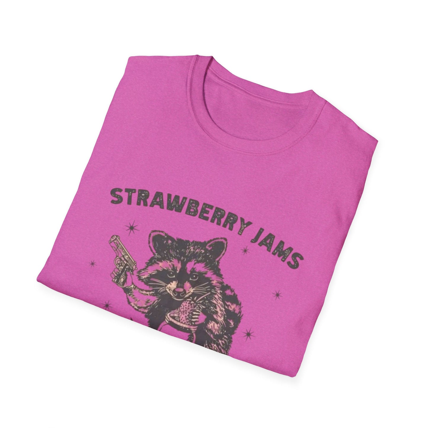 Strawberry Jams But My Glock Dont Graphic T Shirt Funny Joke Unisex Softstyle