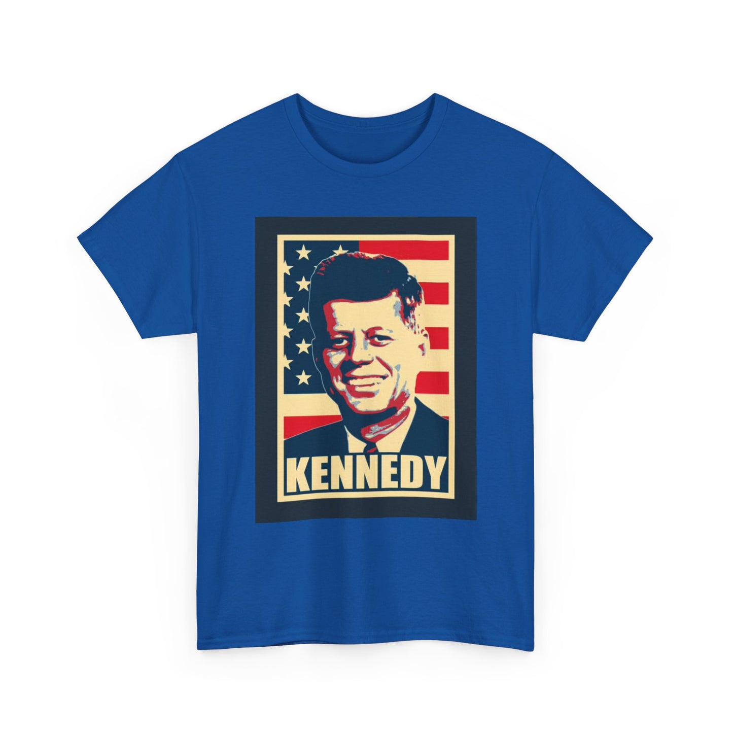 JFK Tshirt John F Kennedy American Flag President Unisex Heavy Cotton Tee