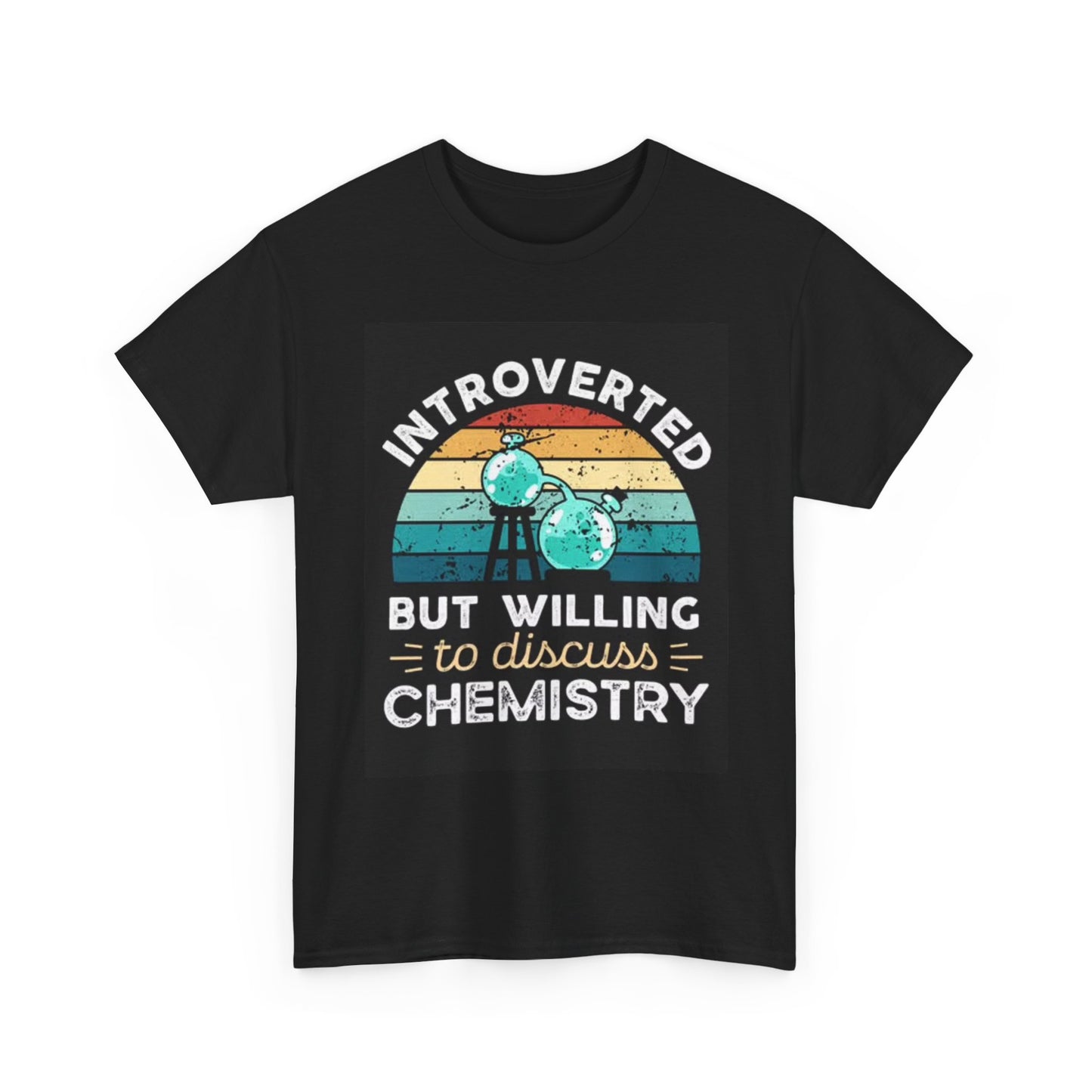 Introverted Chemistry Graphic T Shirt Funny Unisex Heavy Cotton Tee