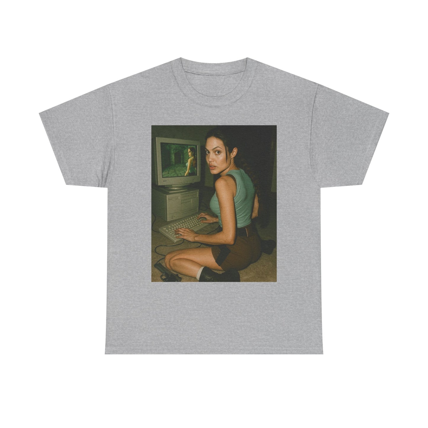 Tomb Raider Graphic T Shirt Vintage Lara Croft 90s Game Unisex Heavy Cotton Tee