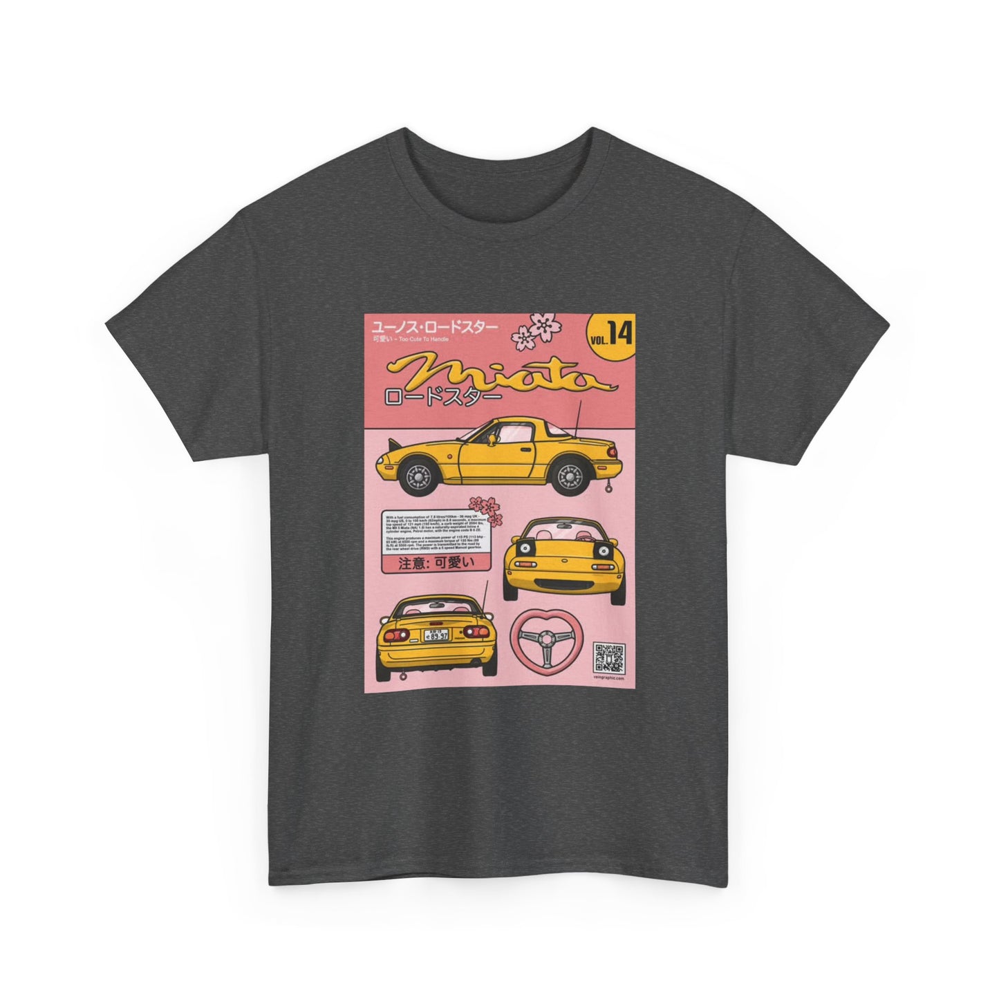 Mazda Miata Tshirt JDM Graphic Anime Cute Unisex Heavy Cotton Tee
