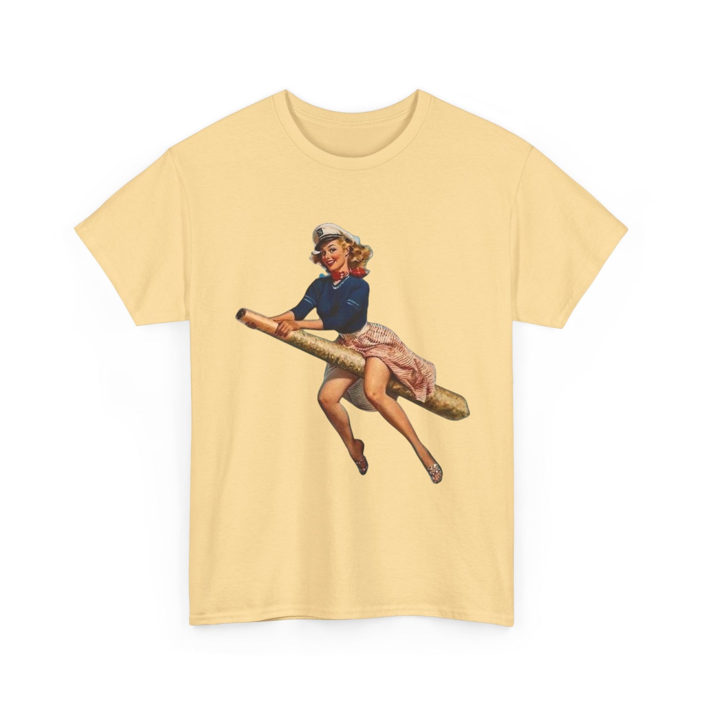 Weed Witch Flying A Joint Funny Graphic T-Shirt Womens Comfy Cotton Tee NEW