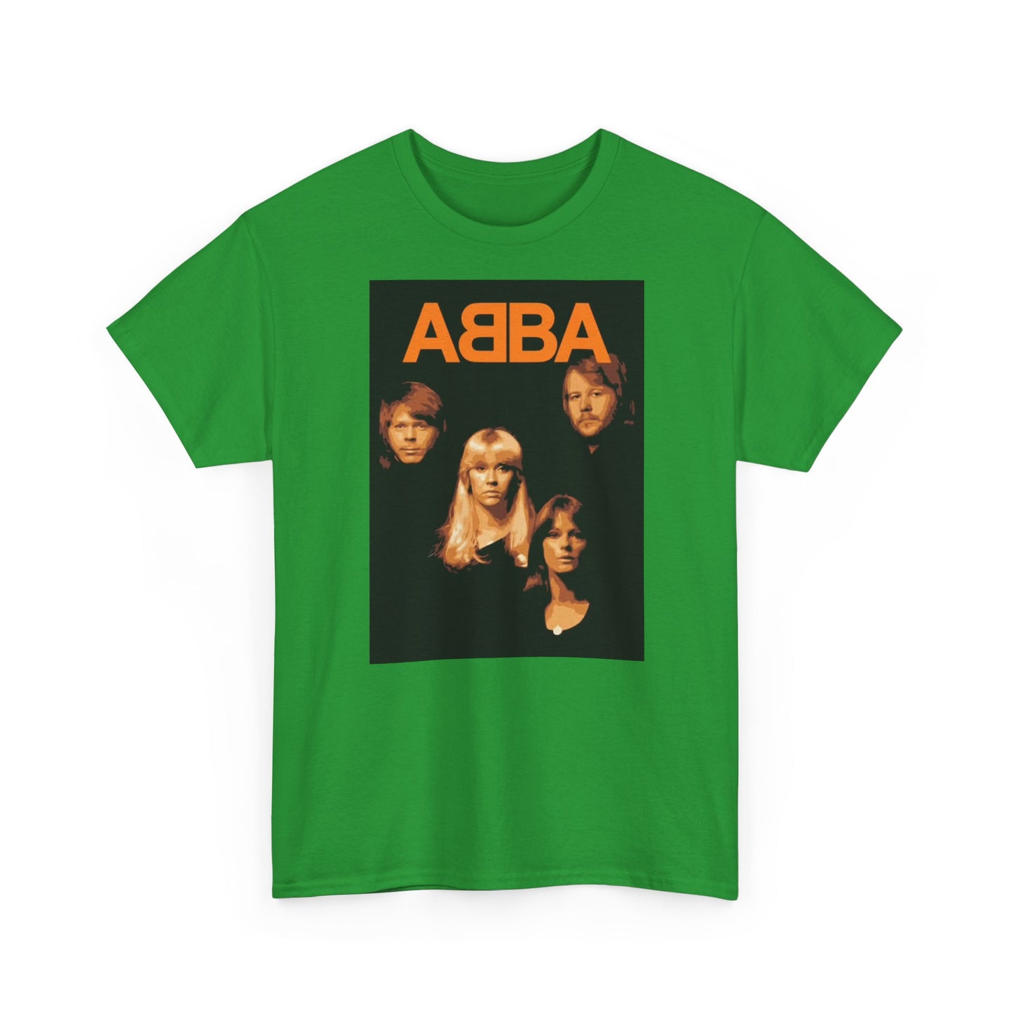 Abba T-shirt vintage retro neon lights classic music Unisex Heavy Cotton Tee