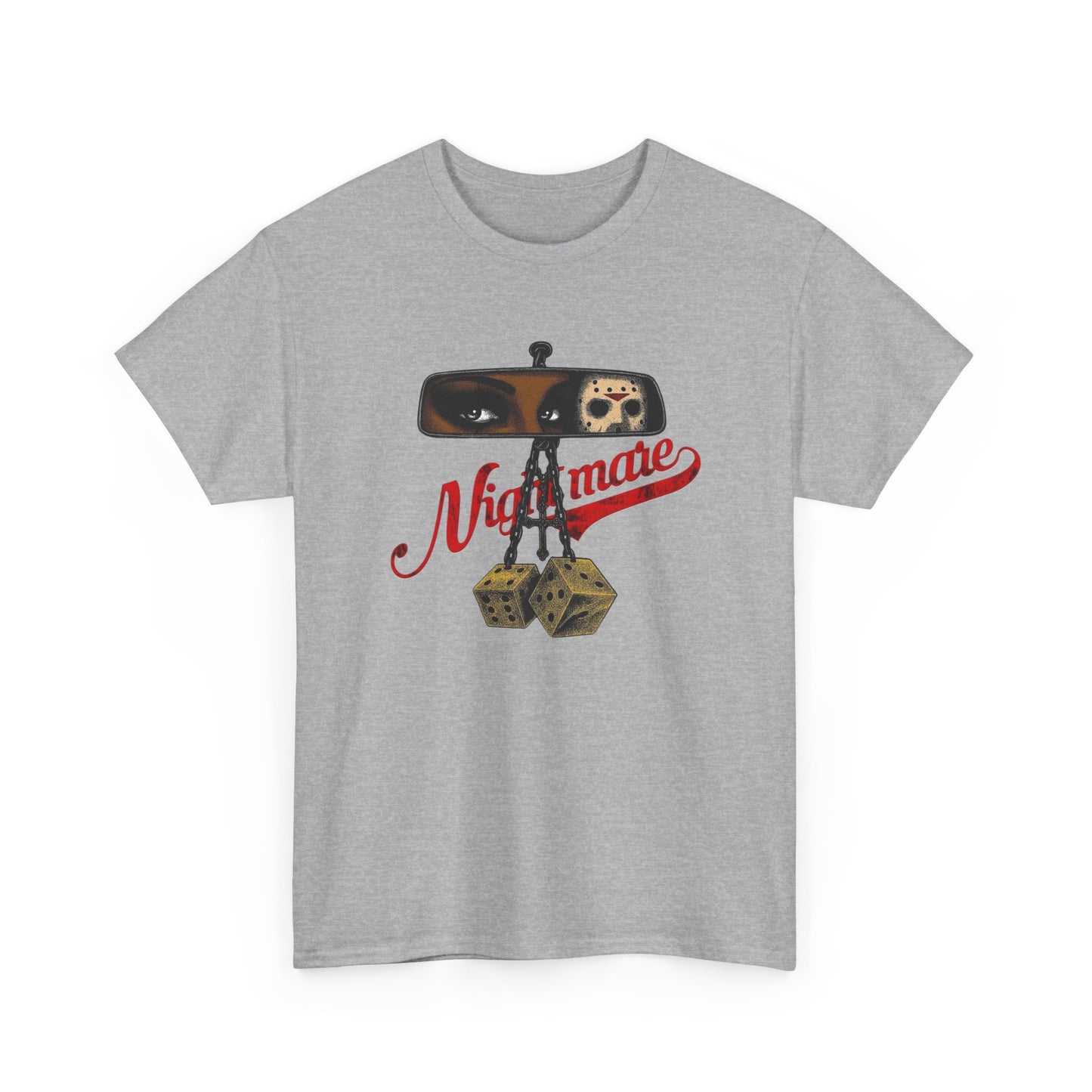 Nightmare Rearview Mirror Graphic T Shirt Unisex Heavy Cotton Tee