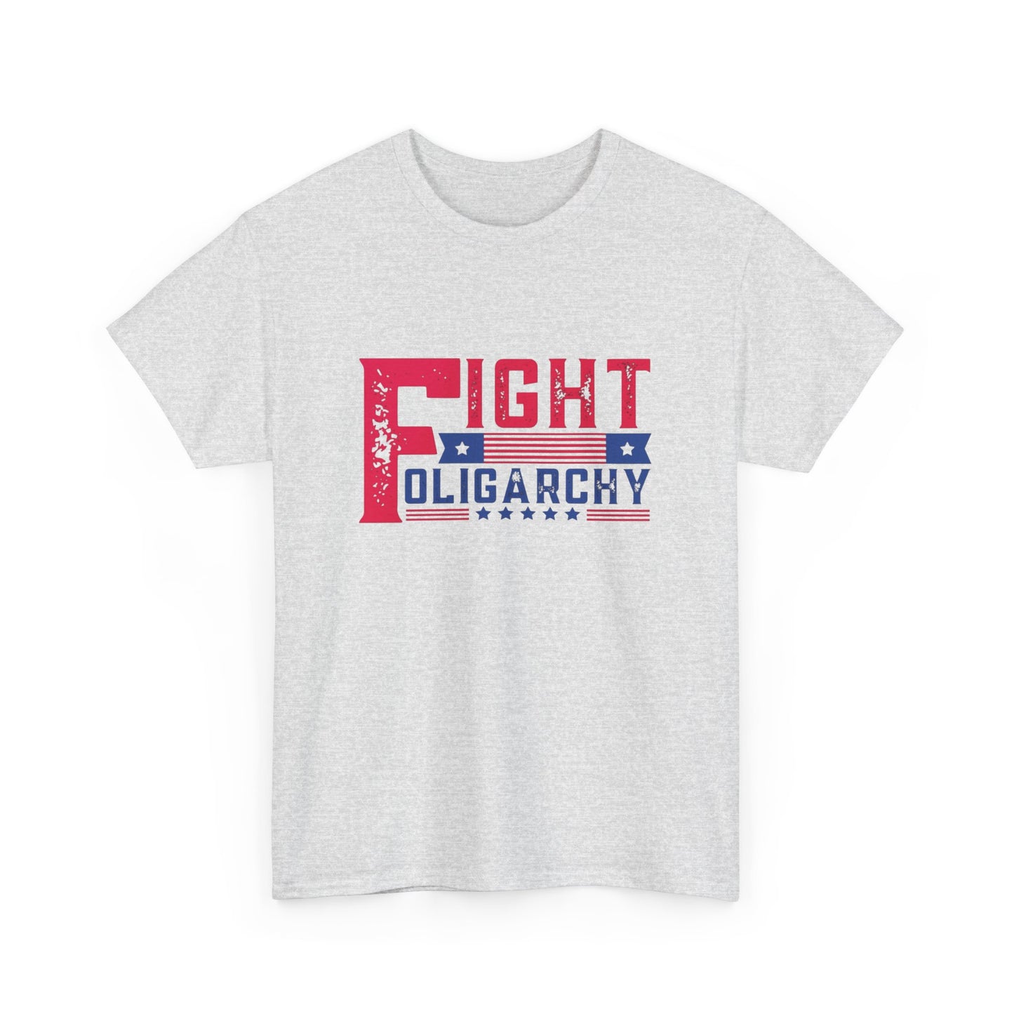Fight Oligarchy Tour AOC Sanders Graphic T Shirt Unisex Heavy Cotton Tee