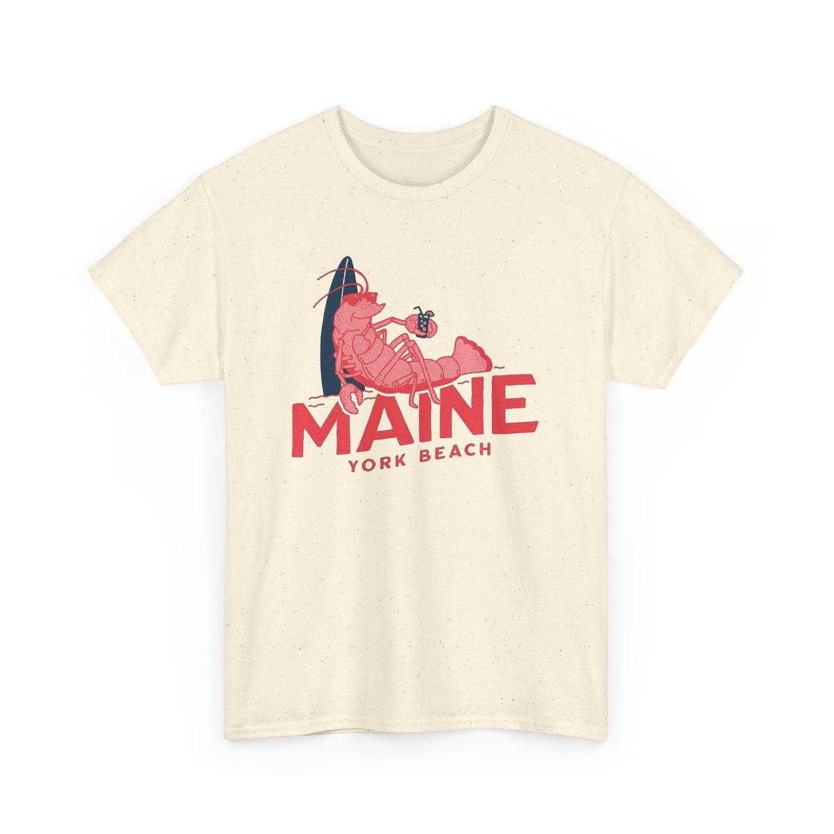 Maine York Beach Lobster Tee | Coastal Vacation Shirt Men's Graphic T Shirt