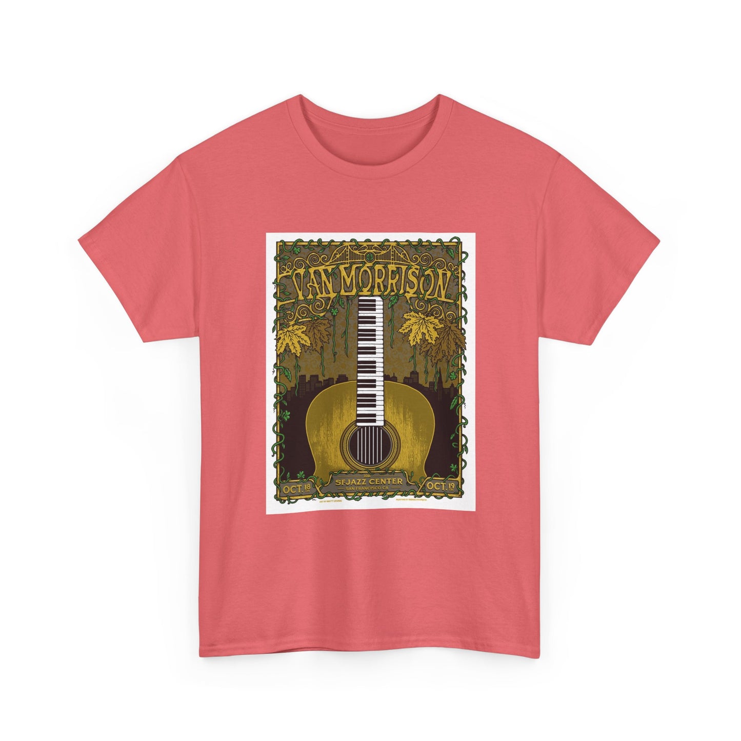 Van Morrison Tshirt Classic Rock Merch Graphic Retro Unisex Heavy Cotton Tee
