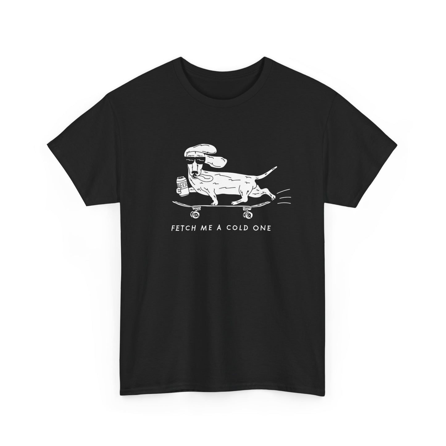 Fetch Me A Cold Beer Funny Dog Graphic T Shirt NEW ADULT REGULAR