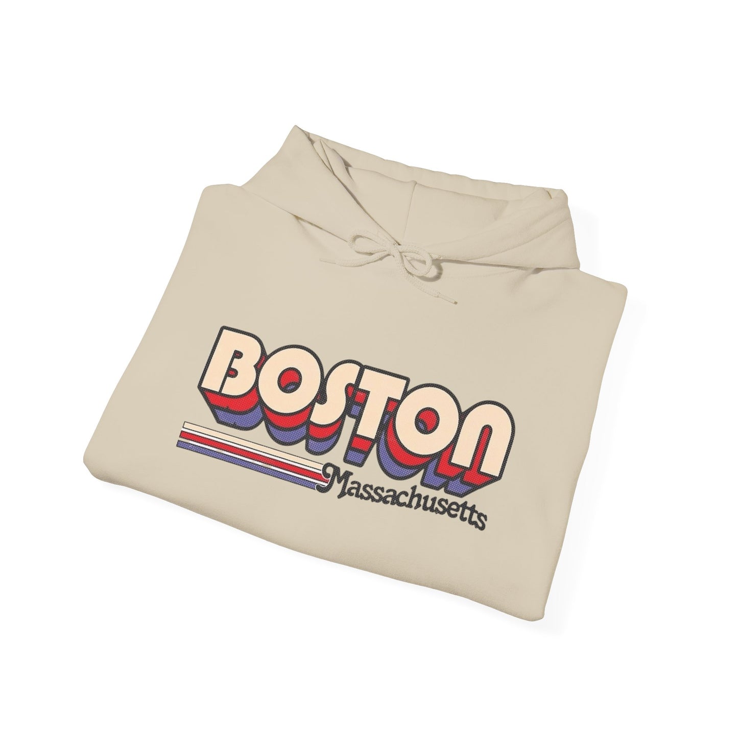 Boston Massachusetts Logo Graphic Hoodie Heavy Blend™ NEW Sweatshirt
