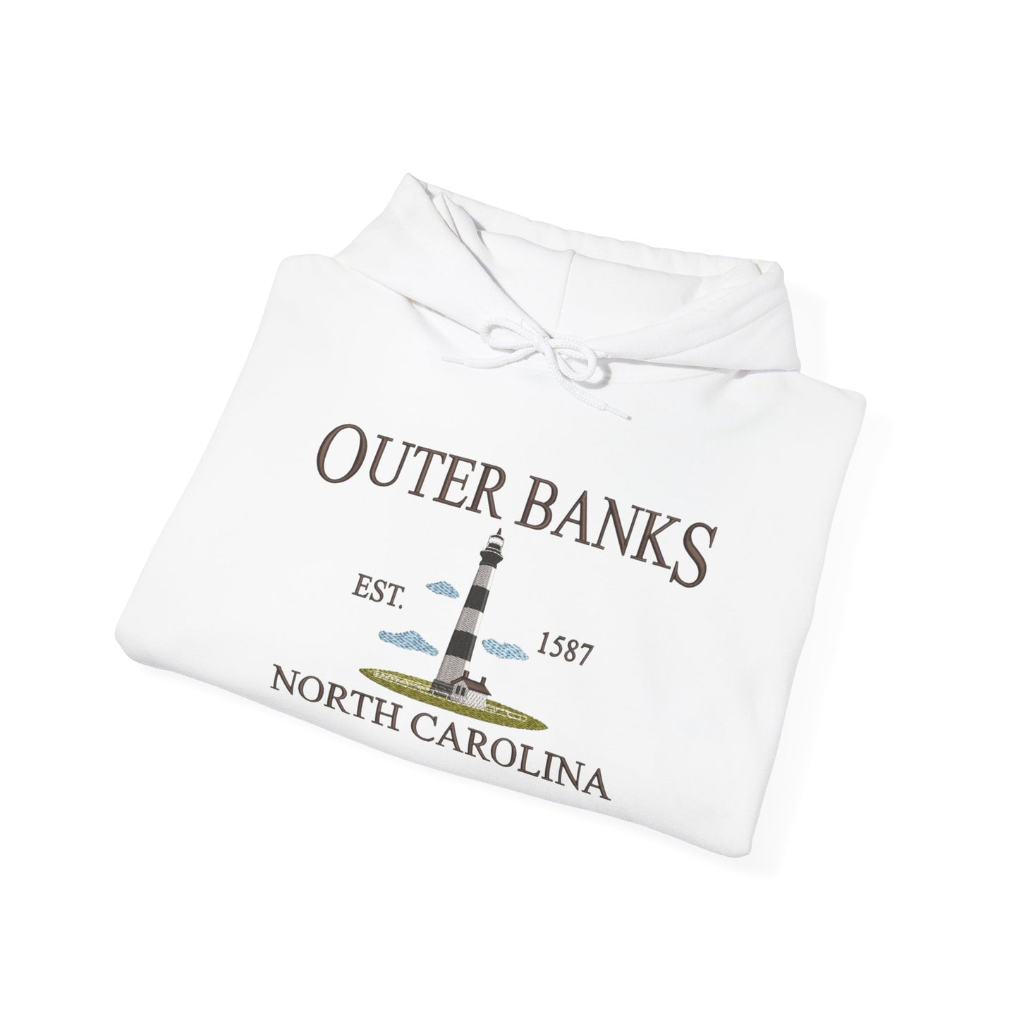 Outer Banks North Carolina Graphic Hoodie Heavy Blend Sweatshirt NEW
