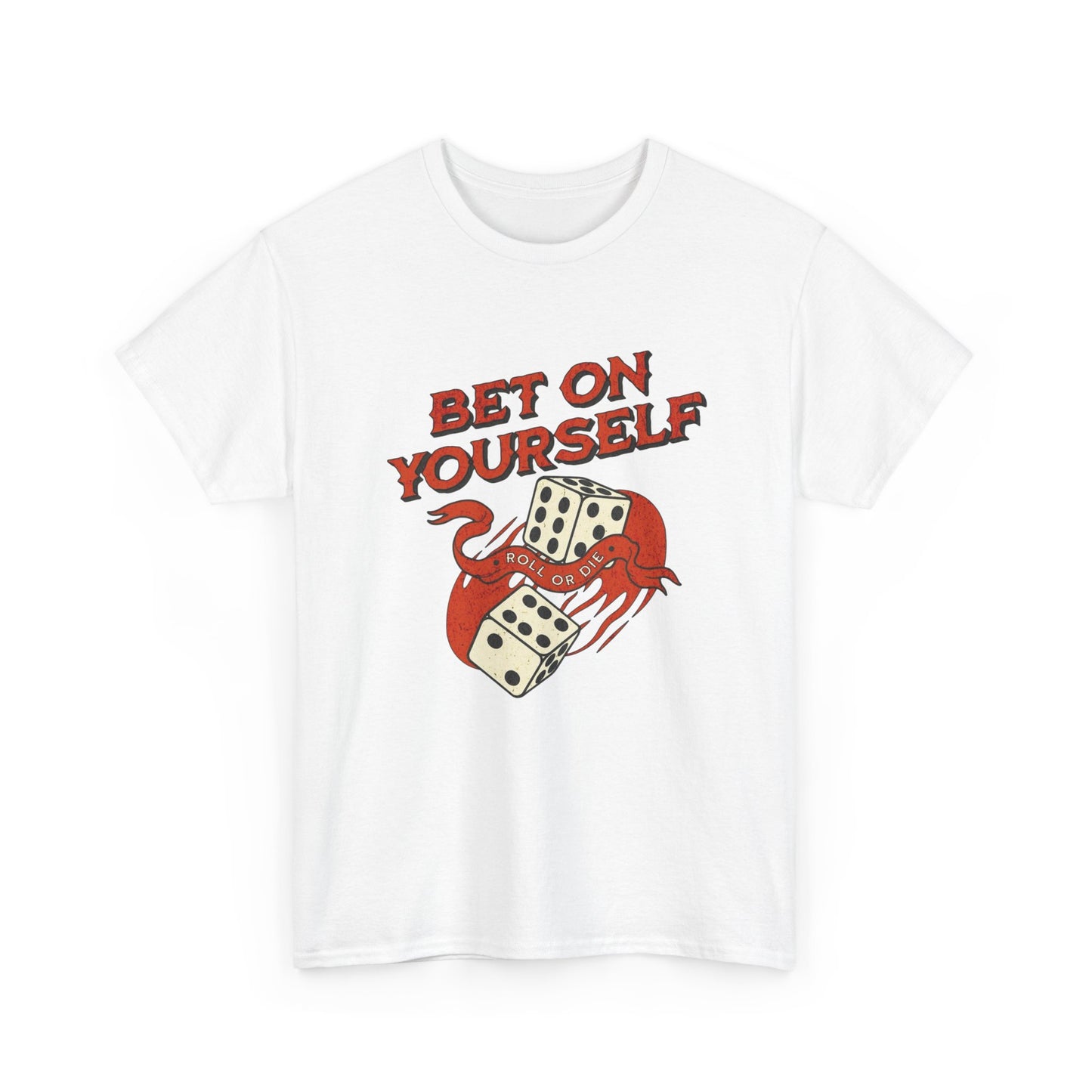 Bet On Yourself Vintage Gambling Graphic T Shirt NEW Unisex Heavy Cotton Tee