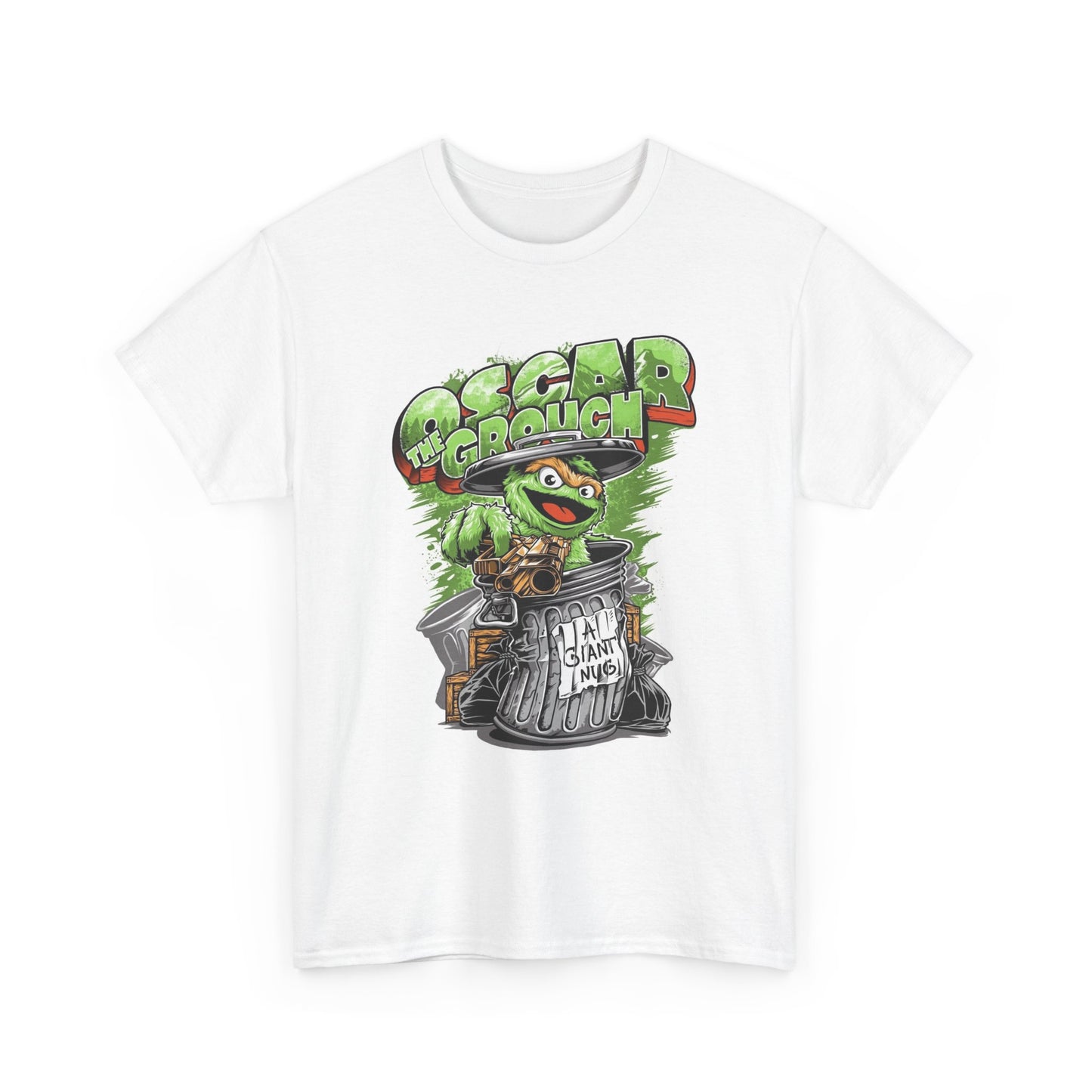 Oscar The Grouch Graphic T Shirt Funny Vintage Unisex Heavy Cotton Tee