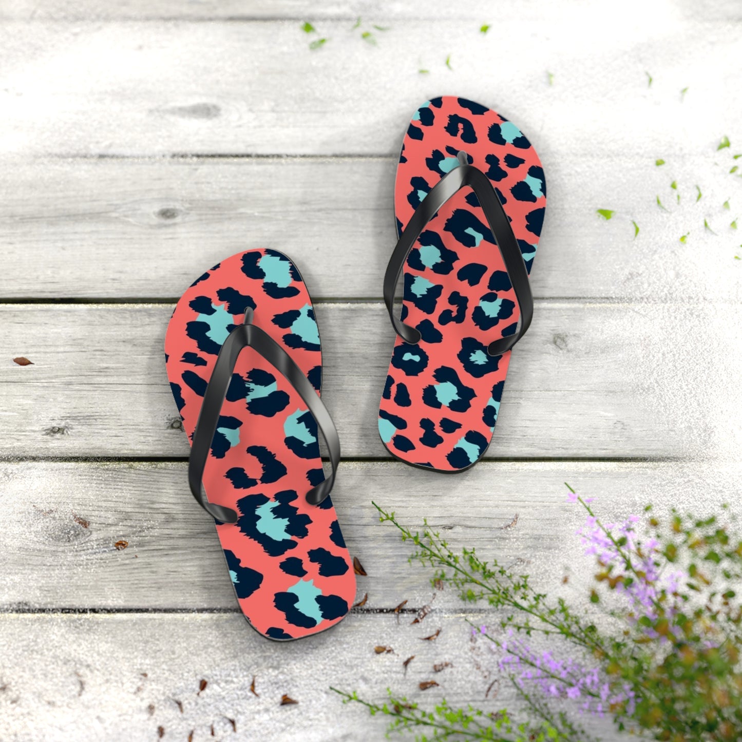Cheetah Multi Color Beach Sandals, Slides for Summer, Flip Flops