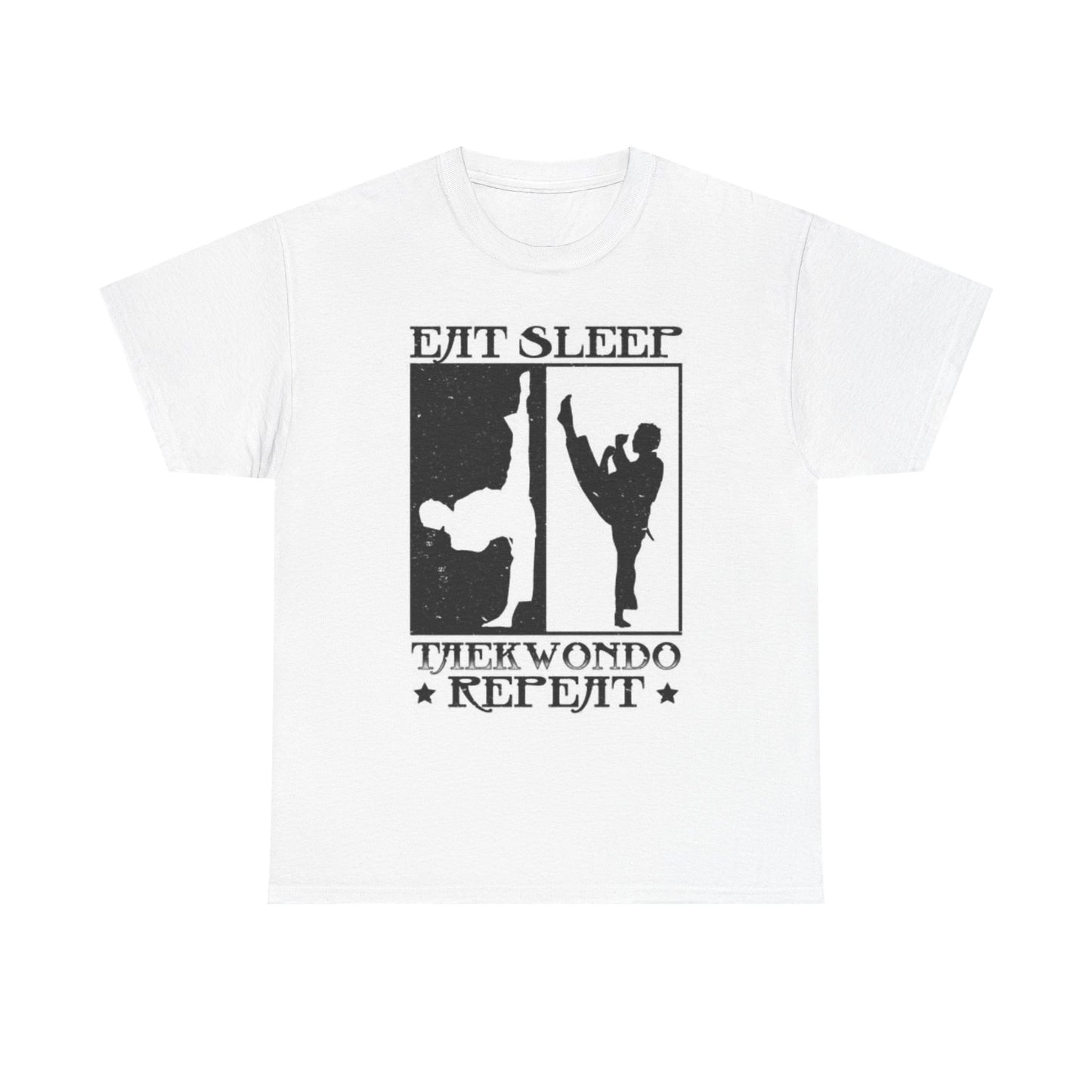 Eat Sleep Taekwondo Karate Graphic T Shirt Adult NEW Unisex Heavy Cotton Tee