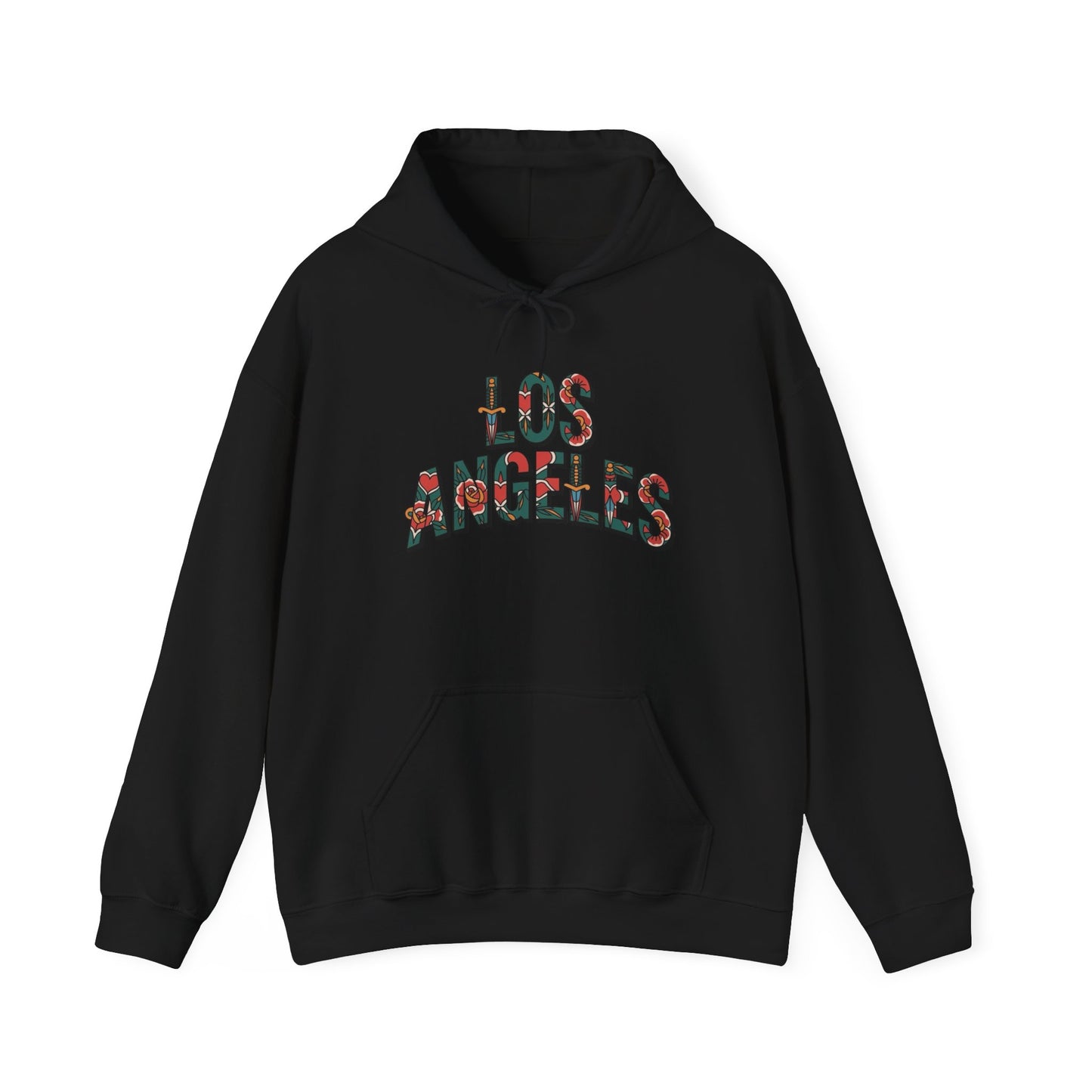 Los Angeles Tattoo Graphic Hoodie NEW ADULT Unisex Heavy Blend Hooded Sweatshirt
