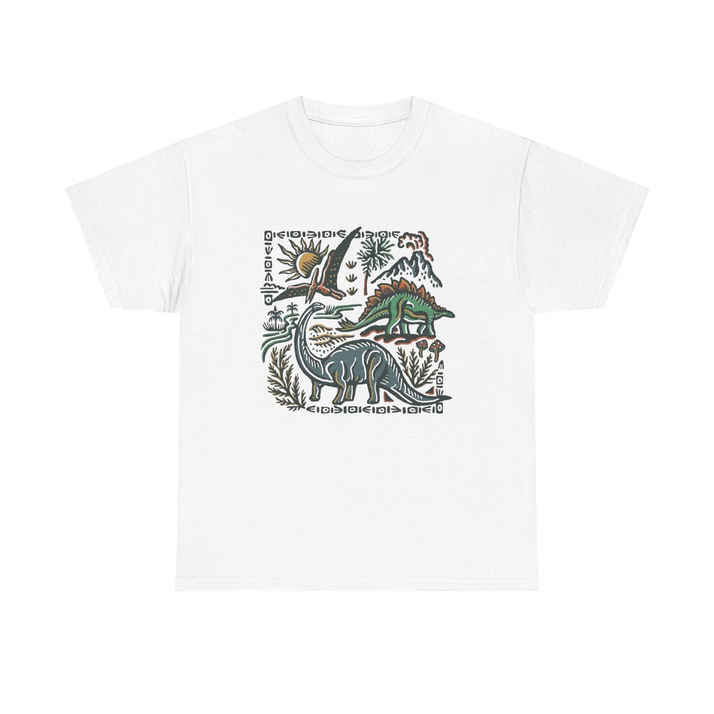 Retro Dinosaur Graphic T Shirt NEW ADULT Heavy Cotton Tee