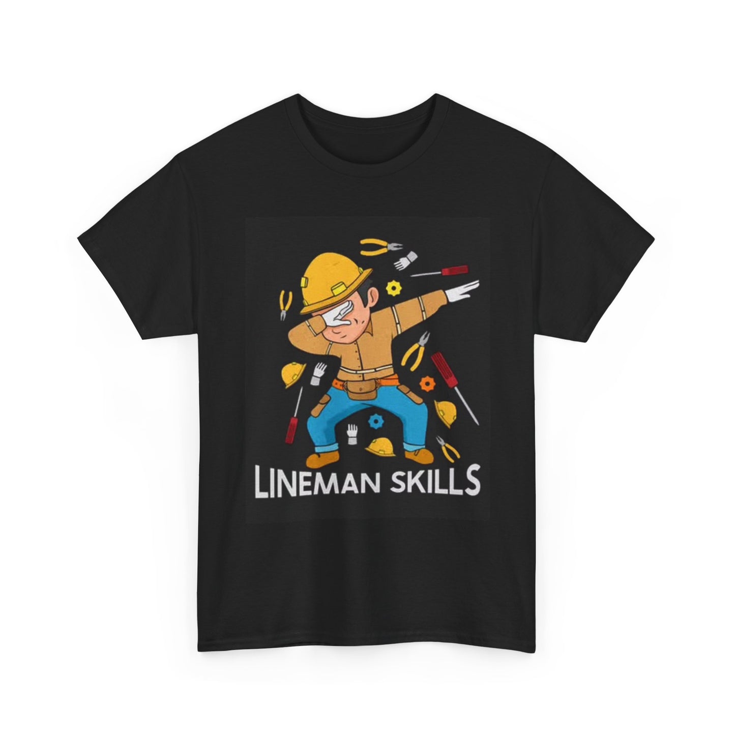 Lineman Graphic T Shirt Funny Cartoon Gift Husband Unisex Heavy Cotton Tee