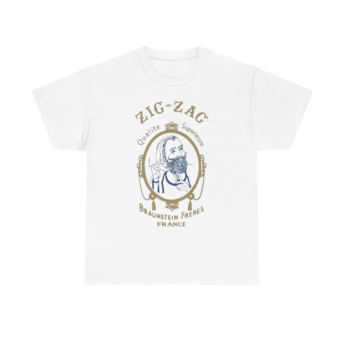 Zigzag Vintage Weed Graphic T Shirt Unisex Heavy Cotton Tee
