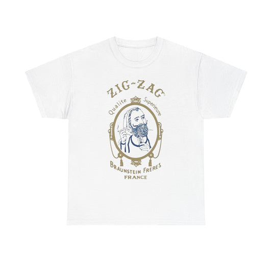 Zigzag Vintage Weed Graphic T Shirt Unisex Heavy Cotton Tee