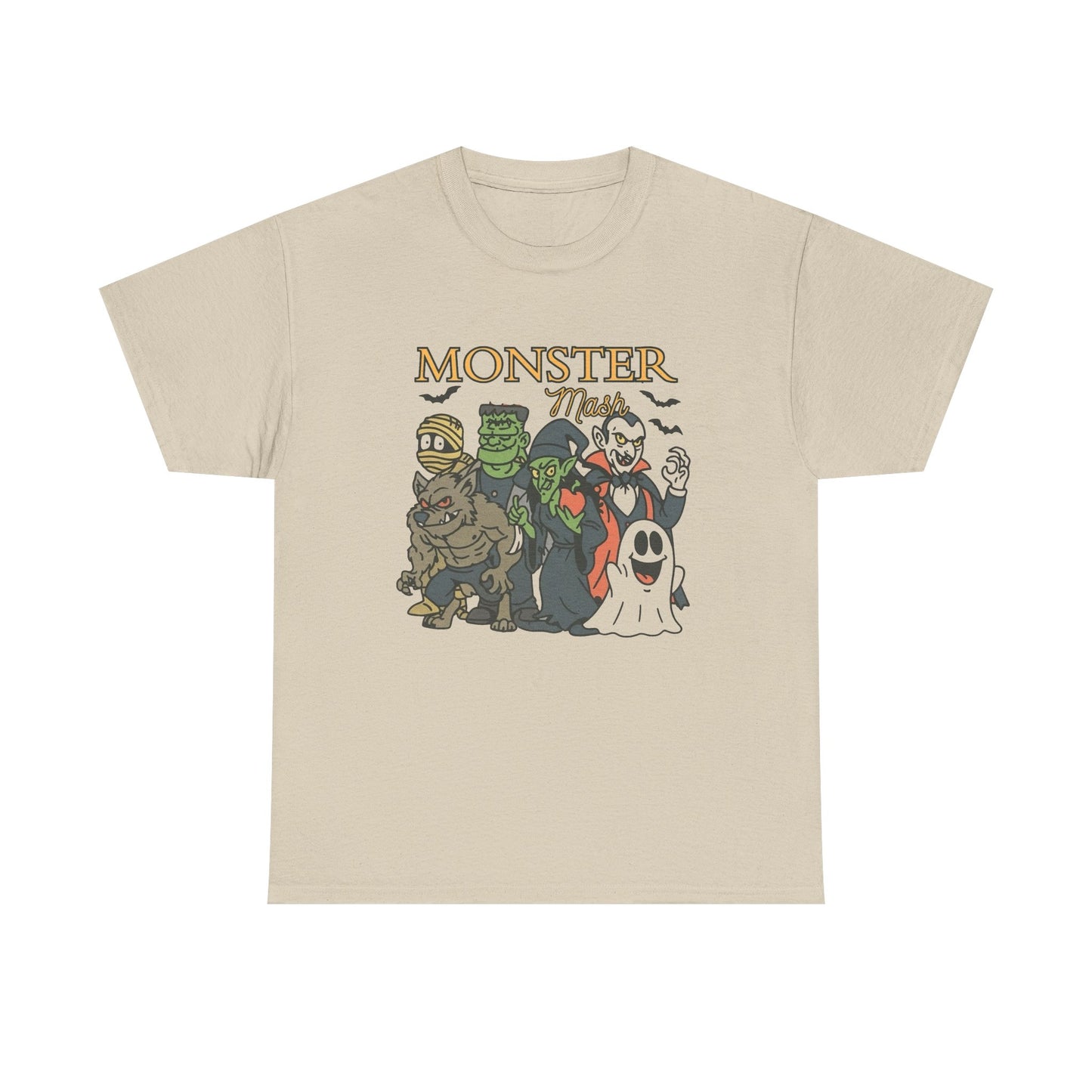 Monster Mash Halloween Graphic T Shirt NEW Unisex Heavy Cotton Tee