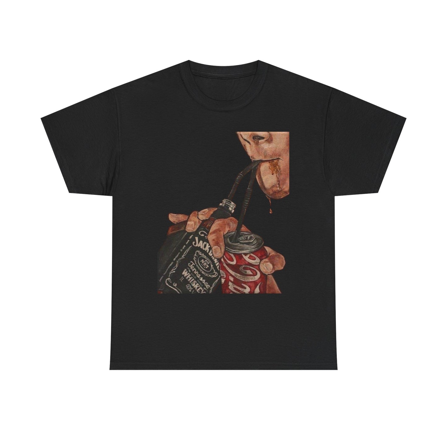 Jack And Coke Graphic Bar Funny T Shirt Unisex Heavy Cotton Tee
