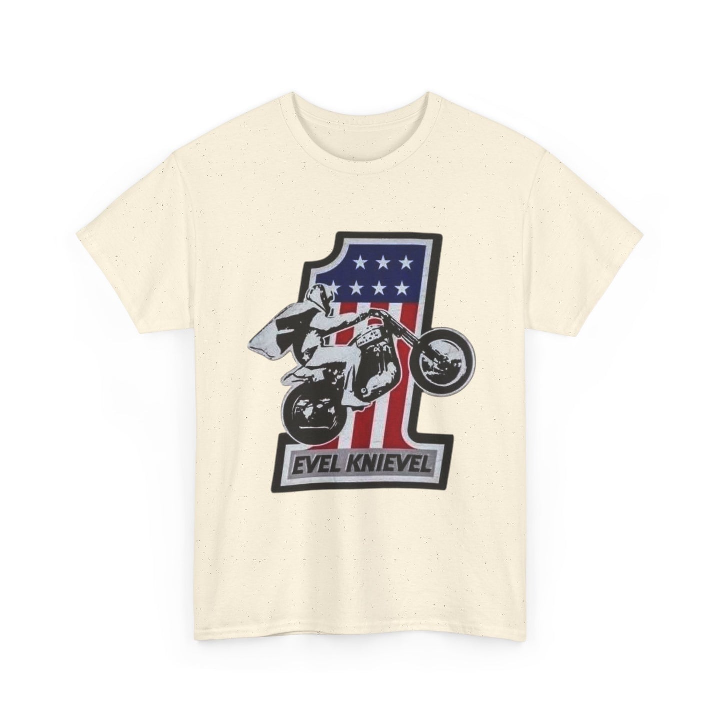 Evel Knievel Motorcycles Graphic T-Shirt Unisex Heavy Cotton Tee GIFT NEW
