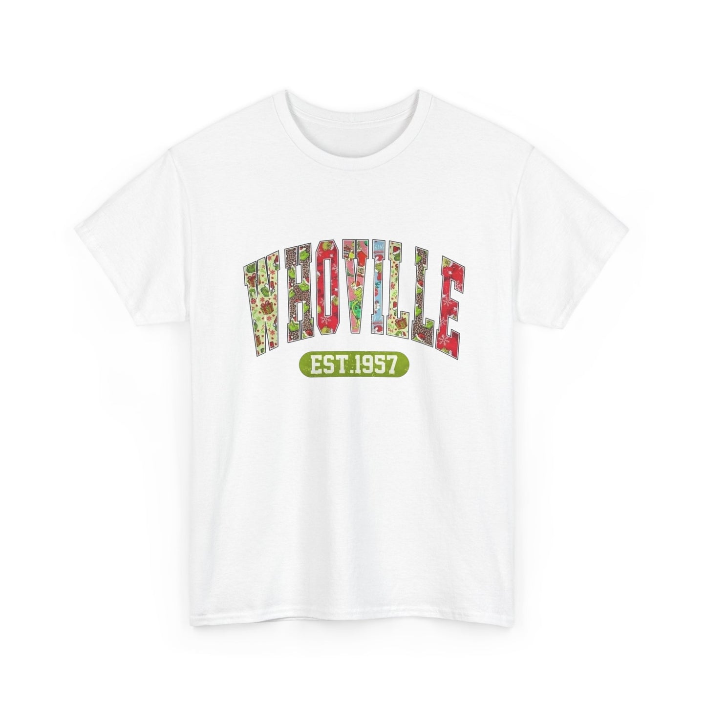 Whoville The Grinch Christmas Graphic T Shirt Unisex NEW Heavy Cotton Tee